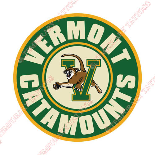Vermont Catamounts Customize Temporary Tattoos Stickers NO.6809
